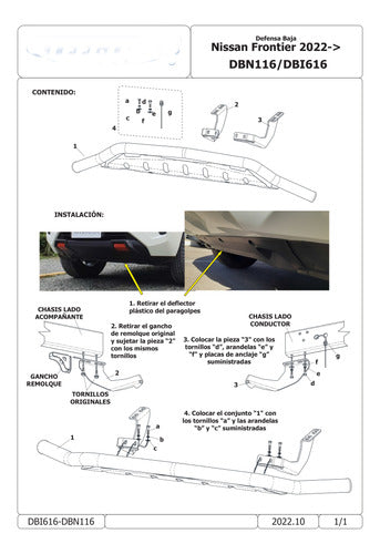 Defensa Baja Negra Steeltiger Nissan Frontier 2022+ 1