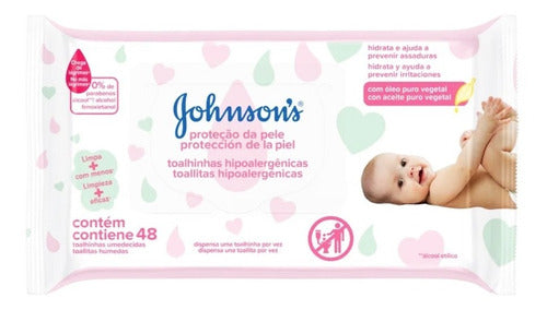 Johnson's Baby Kit X6 Toallitas Húmedas Protección Piel 48u 1