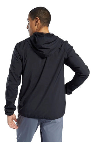 Reebok Campera Rompeviento Mcf Original Negro 1