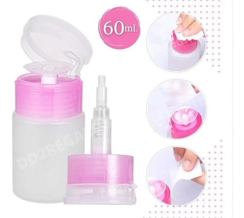 Dosificador Contenedor De Acetona Y Líquidos X60ml Manicura 1