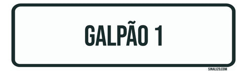 Placa De Sinalização Setor - Galpão 1 (30x10) 0