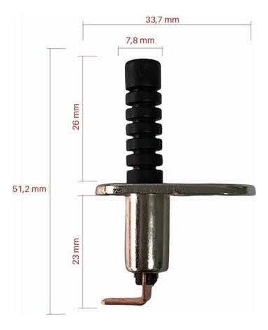 Pulsador De Puerta Metalico Universal Recordable Con Funda 2