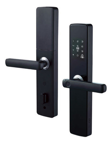 Smart Lock Digital Biometric Smart Lock with Fingerprint, Card, and WiFi Reinforced - Black 0