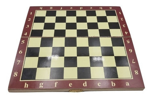 Large Wooden Chess Board 40 x 40 cm 1
