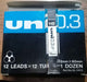 Mitsubishi Uniball 0.3 Ml. HB Pencil Leads, 12 Tubes x 12 Leads Per Box 0