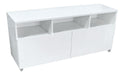 Modern Minimalist White Melamine LED TV Stand Rack 2