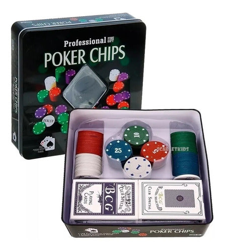 Poker Chips X100 Sets Dealer Tin Poker Chips Prm Playking 3