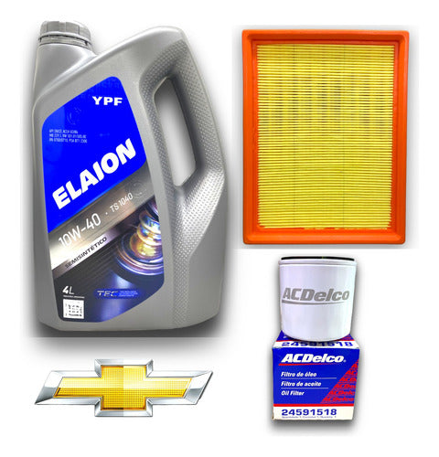 YPF Elaion F30 Oil Change Kit + Filters for Chevrolet Corsa Classic 0