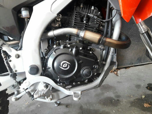 Sporty Gilera Smx 250 Exhaust Pipe with Bomber in Xero 0