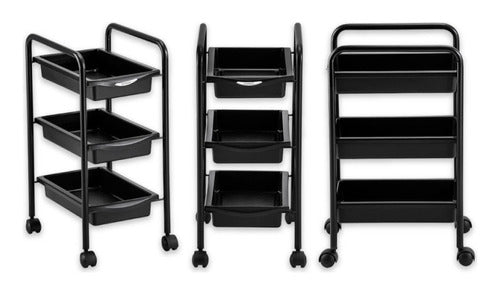 Dompel Smart 3-Tray Helper Cart for Hairdressing, Manicure, Tattoo 2