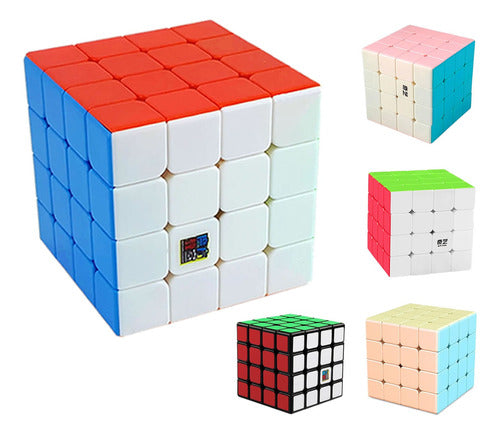 Moyu Meilong 4x4 Cube / Qiyi - Black & Stickerless 0