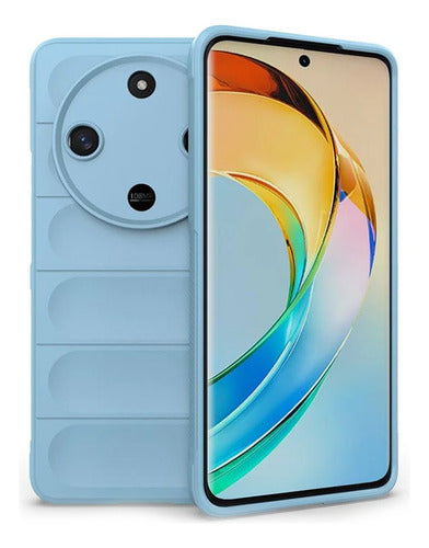 Honor Magic 6 Lite Rubberized Protector with Textured Light Blue Finish 0