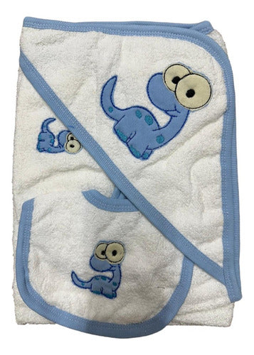 Beybe Infant Set: Hooded Towel, Bib, and Burp Cloth 4