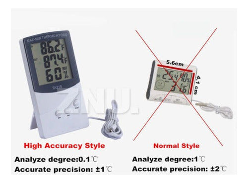 Higrómetro Y Termómetro Digital Al Aire Libre Interior De La 3