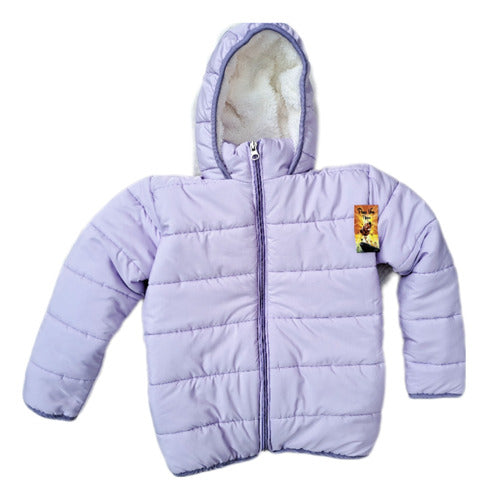 Para Vos Chicos Lilac Fleece Lined Windbreaker Jacket for Girls - Sizes 4 to 14 1