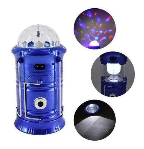 Rechargeable Solar LED Lantern Magic Cool Light Disco Camping 5