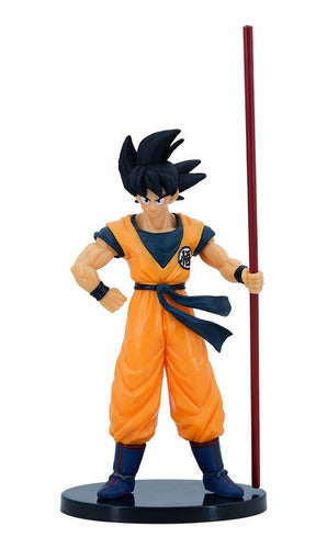 Figura Goku Dragon Ball Z Baculo Super Sayayin Anime Pvc 0