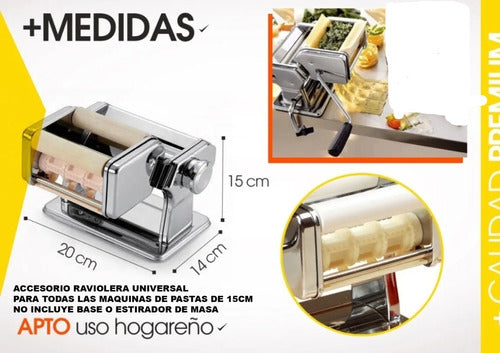 Gadnic Raviolera Accesorio Para Maquina De Pastas 15cm + Ravioles 7