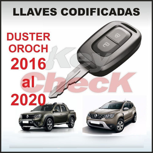 Original Renault Duster Oroch 2019 2020 Remote Control Key 2