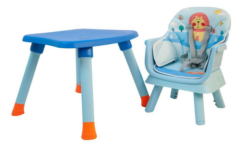 Premium 5 in 1 Baby Table High Chair - Blue 2