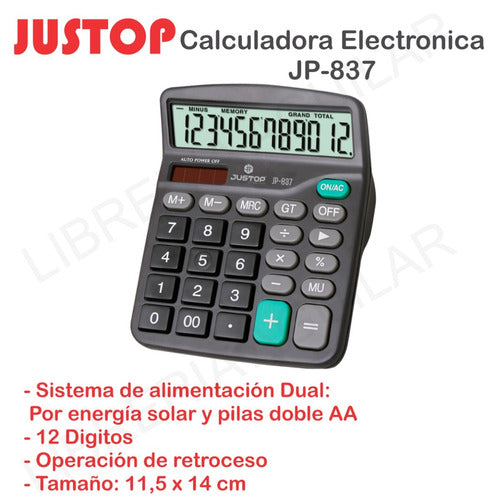 Set of 10 Dual Power Electronic Office School Calculators 12 Digits 1