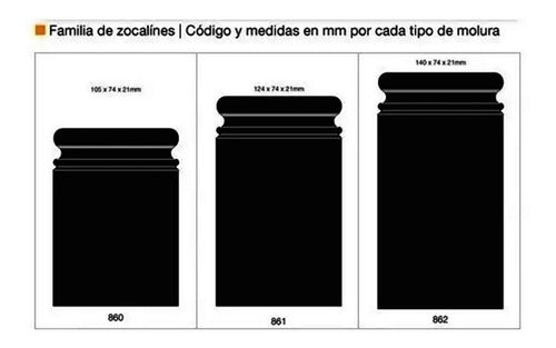 Decoforma Molduras Zocalin Pino Clear 140mm X 74mm X 21mm #862 1