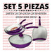 Ceramic Cookware Set 6pcs: Wok, 3 Frying Pans, Skillet, Non-Stick 10