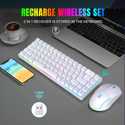 Snpurdiri Wireless Keyboard and Mouse Combo Kit for Gaming, Work, and Study 1