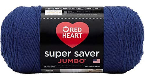 Red Heart Super Saver Jumbo E302C, Royal, 2232 Foot 0