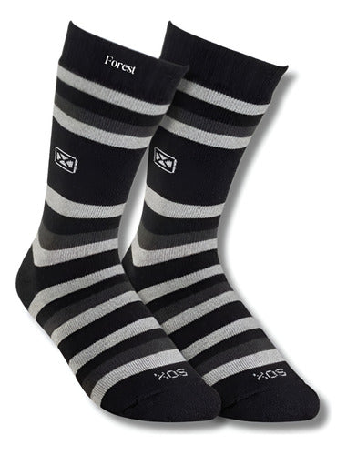 Sox Pack X3 1/2 Caña Socks - Cotton with Towel Designs 2