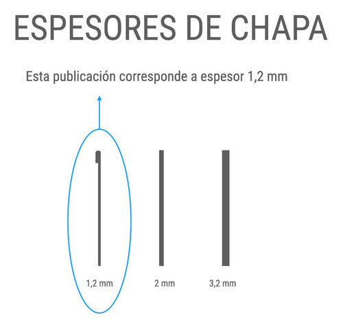 Fleje De Chapa 120x7 Cm En 1,2 Mm Espesor Sin Pintar 5