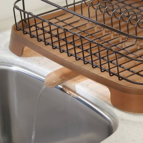 Mdesign Dish Drainer Con Caño Giratorio Para Encimera De Coc 4