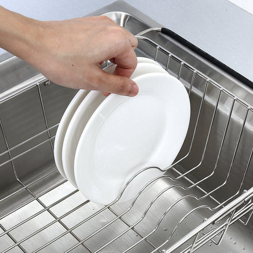 Szuah Adjustable Dish Drying Rack Over Sink Stainless Steel 3