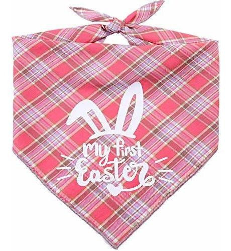 Pawskido Pascua Bandana Para Perros, 1ra Pascua Bufanda Para 0