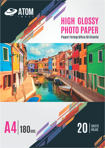 Papel Foto 180 Gr. High Glossy A4 X 20 Hojas 1