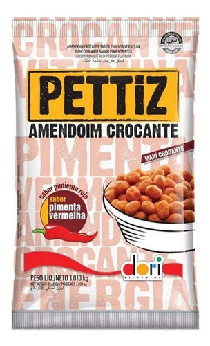 Amendoim Crocante Pimenta Kit 3 Pacotes De 1,01 Kg Cada 1