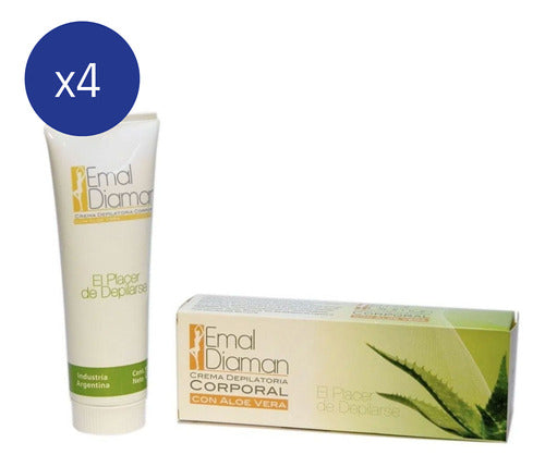 Pack Crema Depilatoria Emal Diaman Rostro Aloe Vera 60 Gr 0