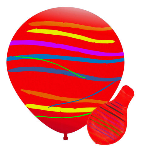 Giant Striped Balloon Piñata x3 - Cotillón Waf 5
