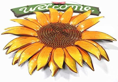 SKIPER URUGUAY Metal Vintage Hanging Floral Welcome Sign 1