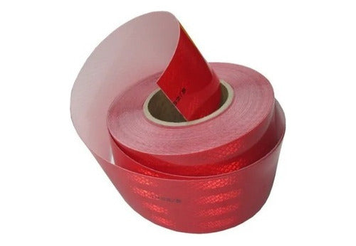 4m Reflective Red Tape VTV Approved 7.5cm 1