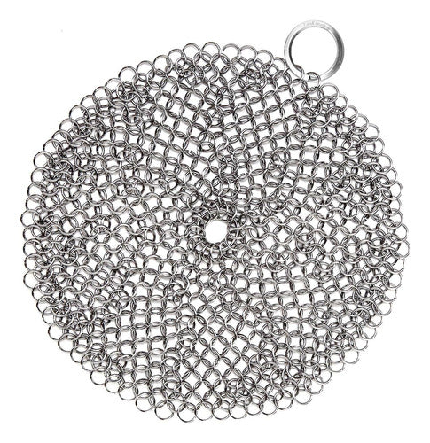 LauKingdom Cast Iron Cleaner, Scrubber Chainmail 0