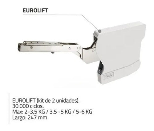 Grupo Euro Brazo Elevador De Puerta Eurolift De 5 A 6 Kg 1