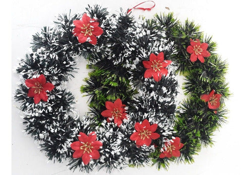 China Christmas Wreath X 2 Units Green And Snowy 25 X 25 Cm 0