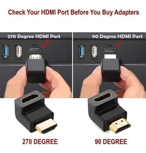 HDMI Male-Female 90 Degree Corner Adapter - Ditron SKAD7 2
