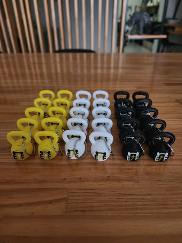 Bs.impresiones3d Customized Kettlebell Keychain Gym Pack of 100 Units Fit 2