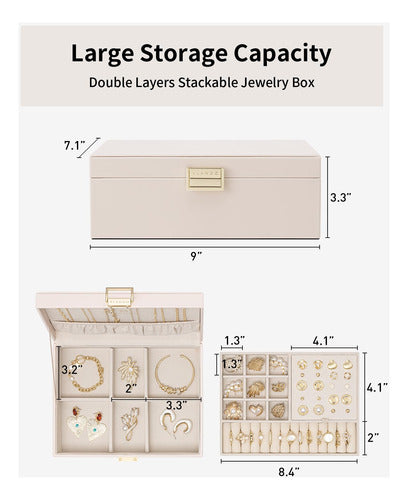 Organizador Para Joyas Extraible De 2 Niveles-rosado 2