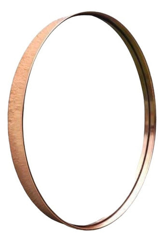 Lucio Di Reggio Round Mirror with Iron Frame in Antique Copper 80 Cm F007 Ct9 0