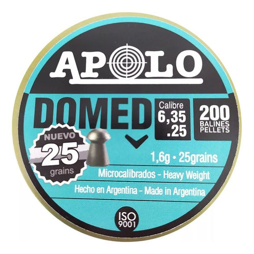 Apolo Domed 6.35mm 25g Airgun Pellets for Small Game Hunting 4