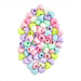 3D Heart Pastel Beads 10mm 65pcs x 25g Bijou 3
