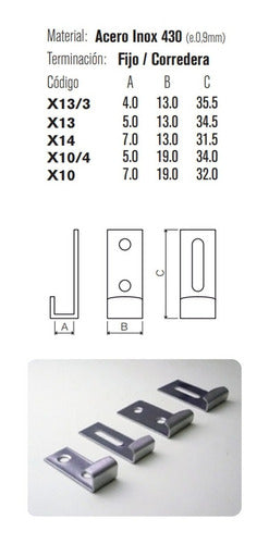 Mirror Support for 3, 4, and 6mm Fixed and Sliding X25 Units 1